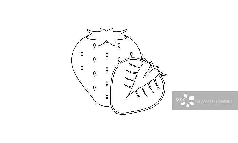 儿童填色本：水果颜色认知图片素材