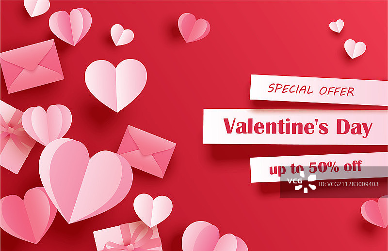 情人节促销banner模板图片素材