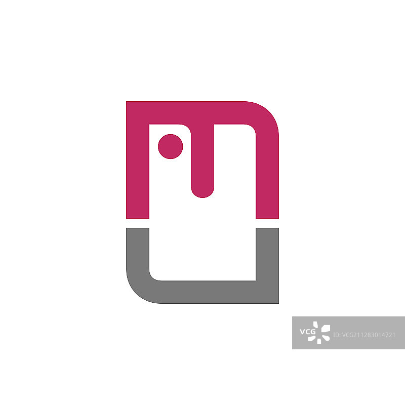 智能手机小工具首字母M标志图形图片素材