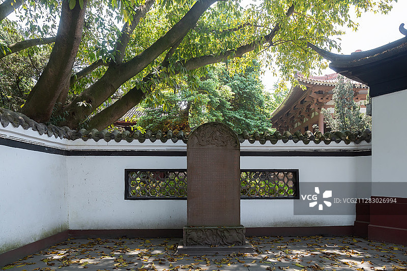 四川成都郫都区纪念古蜀王望帝杜宇丛帝开明的古望丛祠图片素材