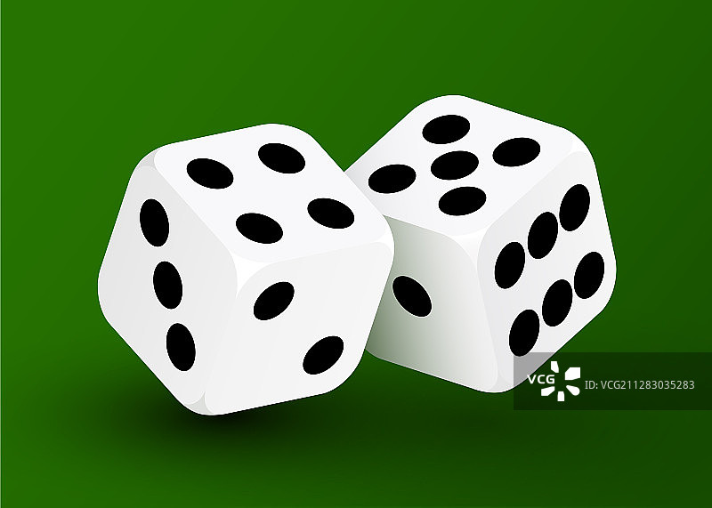 飞行中逼真的游戏骰子图标特写图片素材
