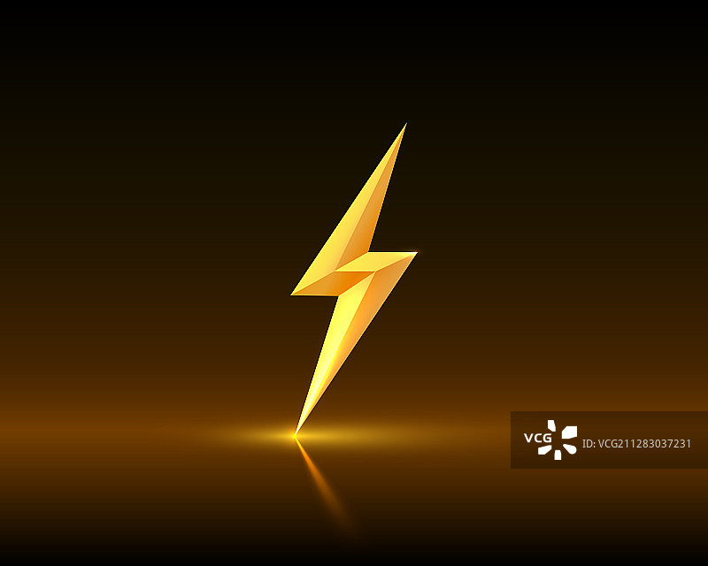 深色背景上的闪电图标图片素材