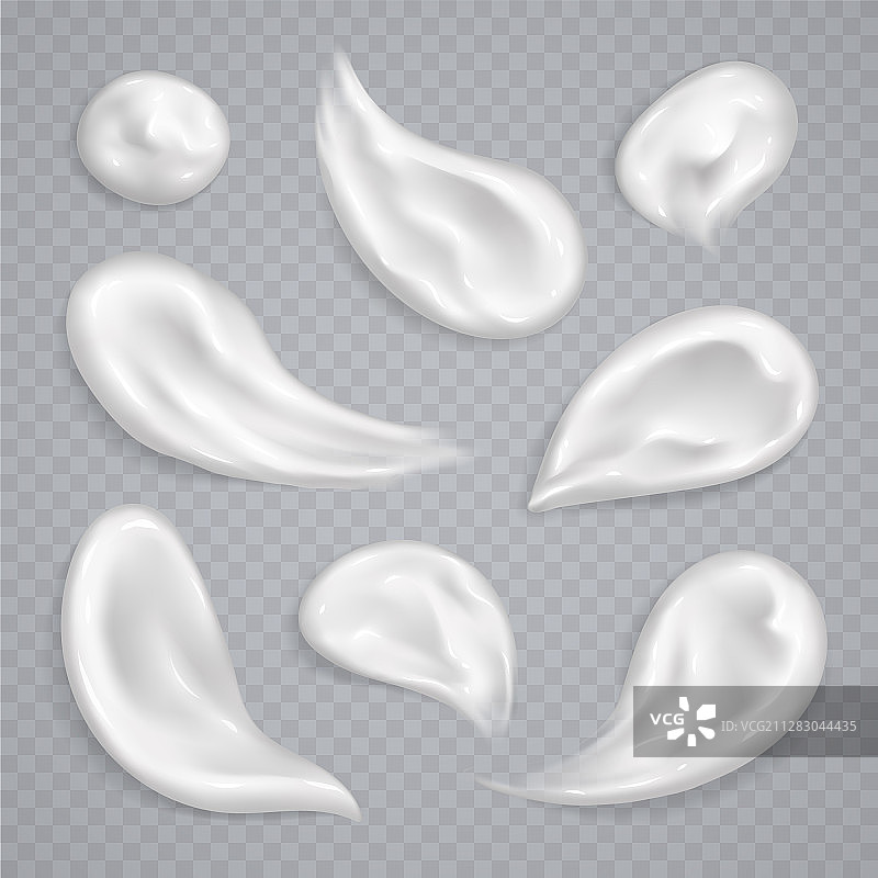 白色奶油涂抹集合图片素材