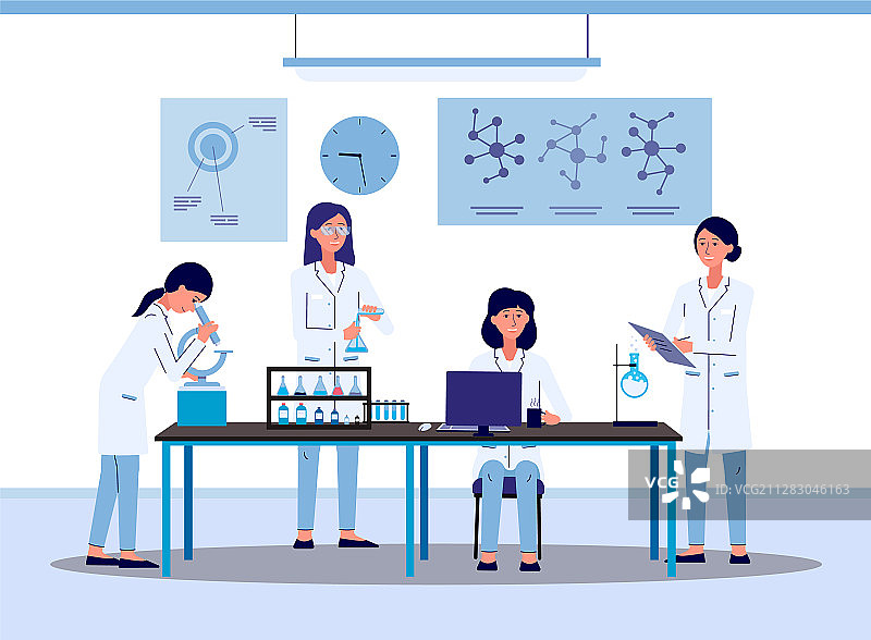 女科学家研究员角色图片素材