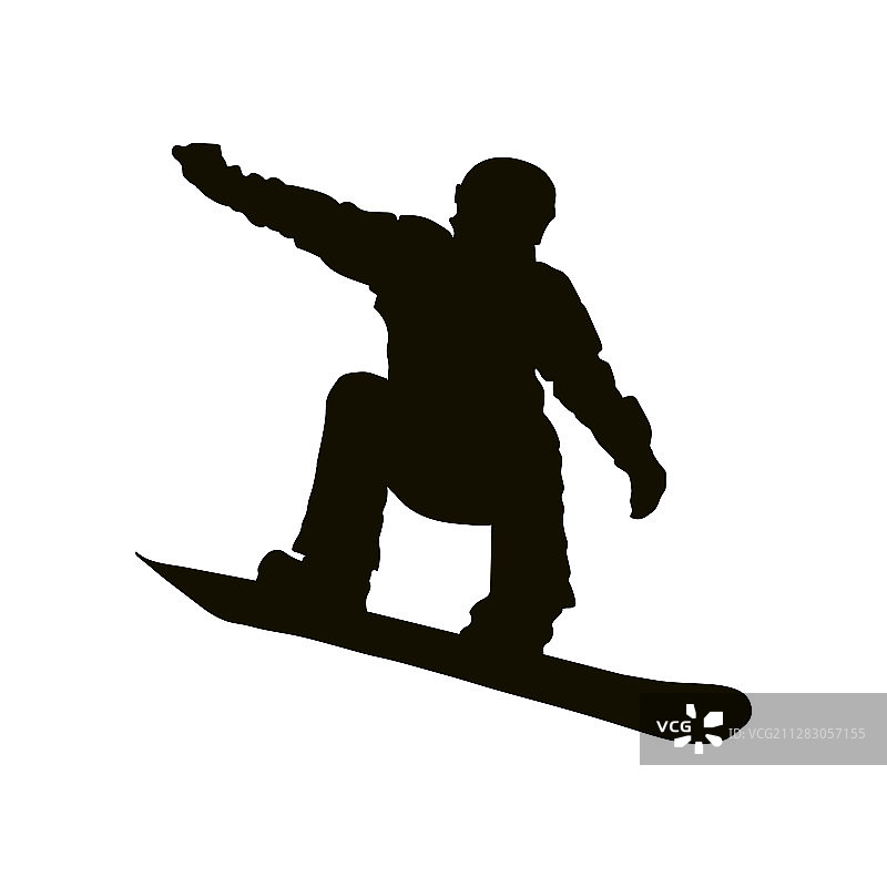 滑雪运动员剪影图片素材