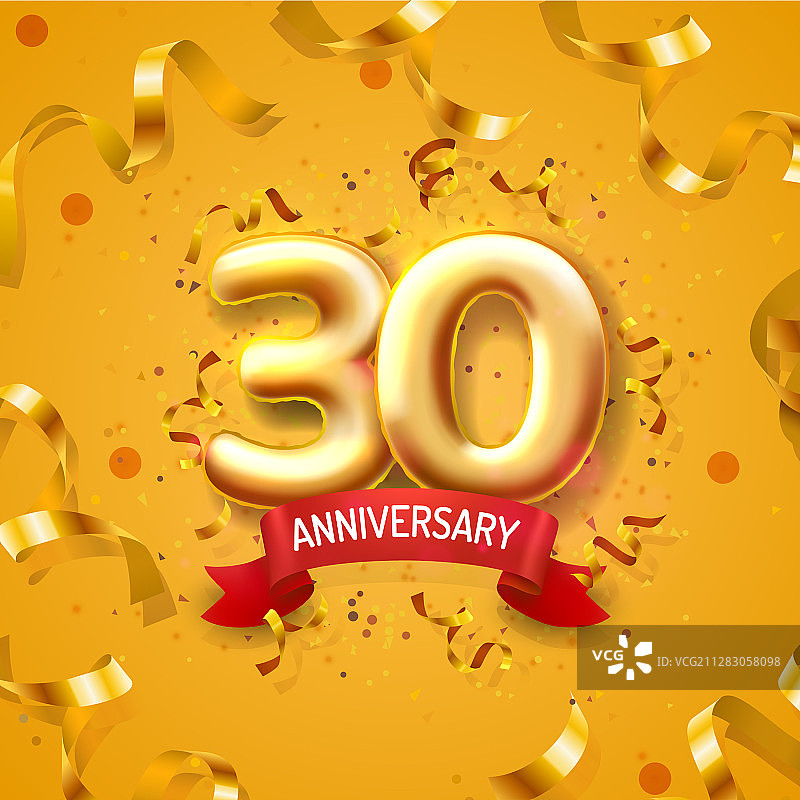 30周年庆典气球图片素材