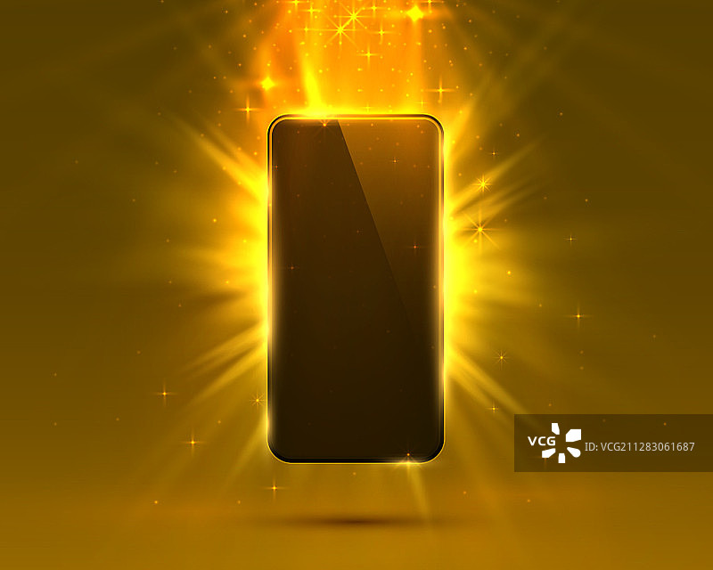 橙色手机壳现代背景设计图片素材