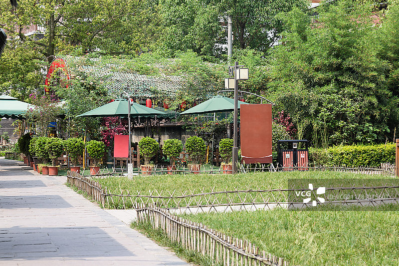 成都温江区万春镇幸福村幸福田园湿地公园景区农家乐图片素材
