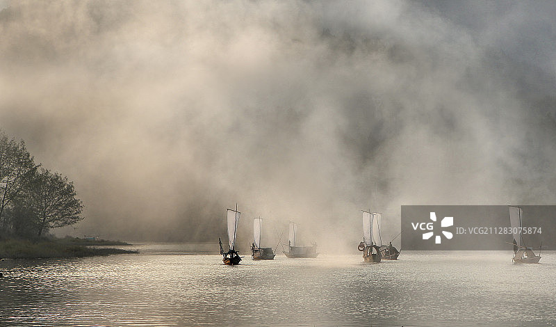 瓯江帆影图片素材