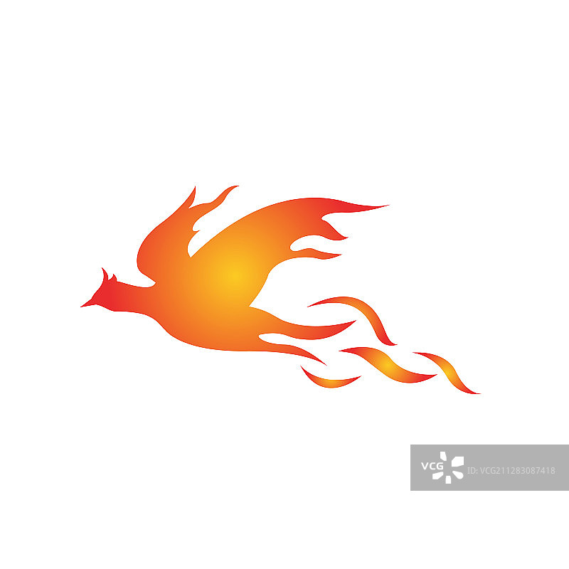 火焰凤凰标志设计图片素材