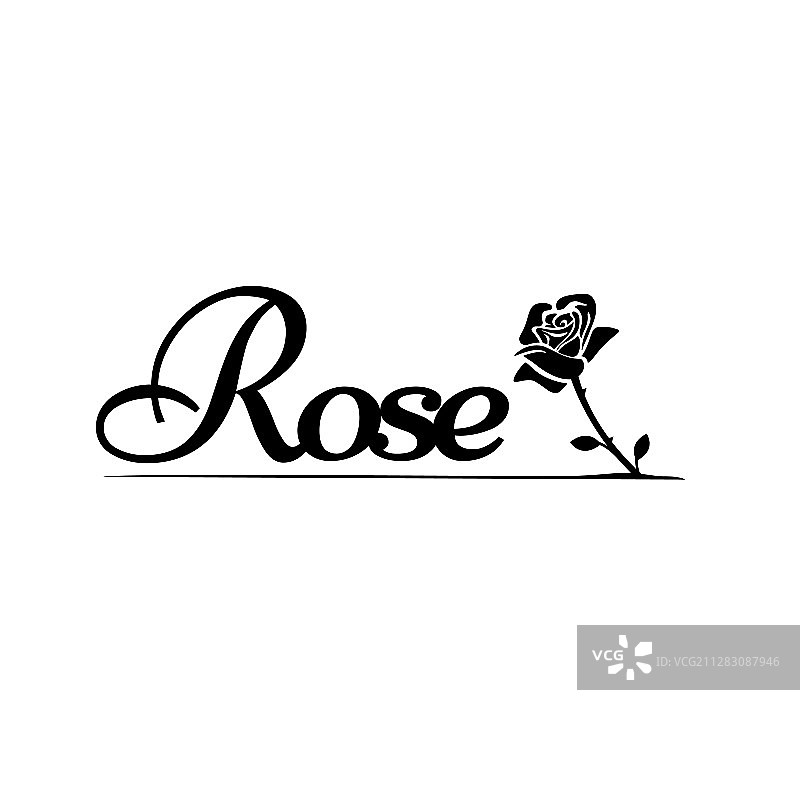 玫瑰字母之美图片素材