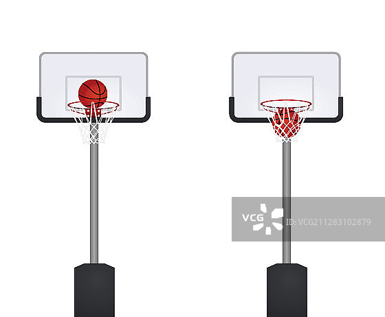 白色篮球框图片素材