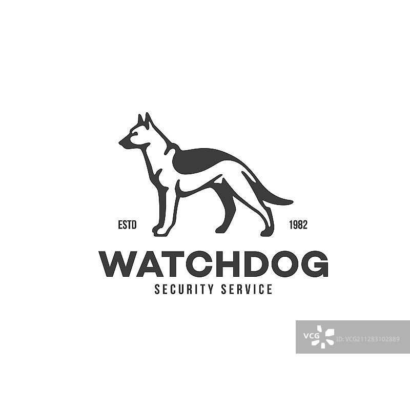 牧羊犬标志图片素材