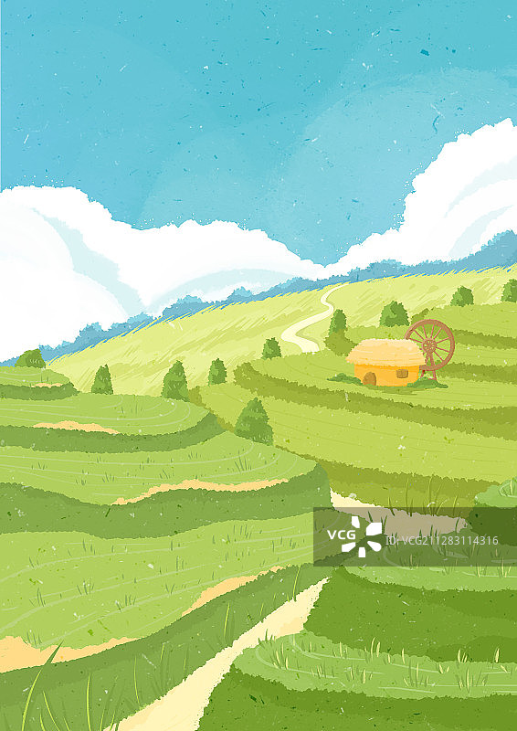 小满节气插画图片素材