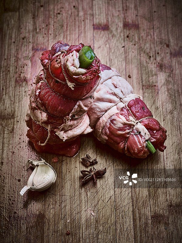 烤牛肉卷原物料图片素材