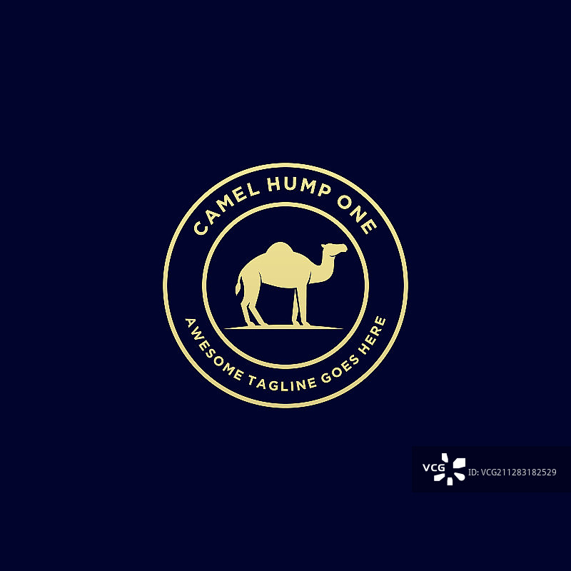 骆驼峰复古徽章logo图片素材