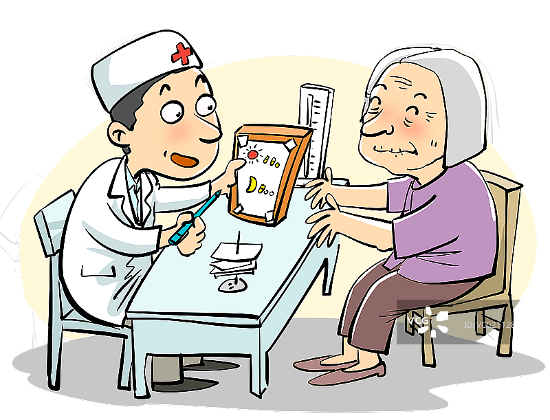老婆婆看病图片素材
