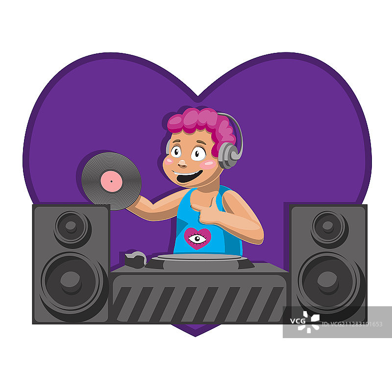 DJ在调音台混音图片素材