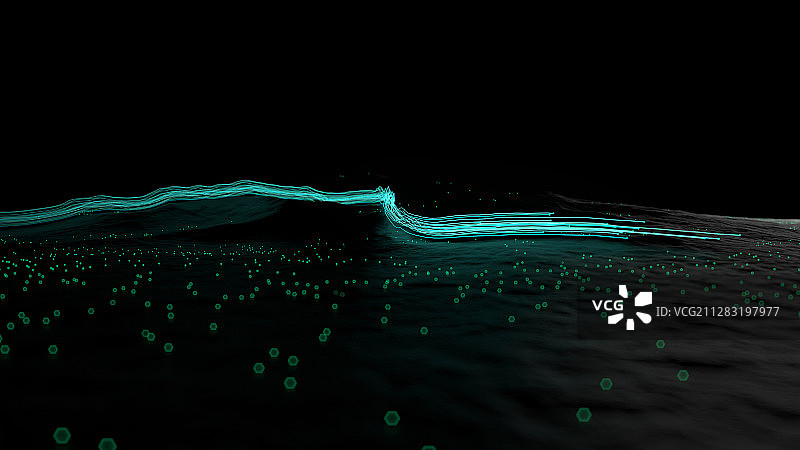 向前生长的科技粒子线条图片素材