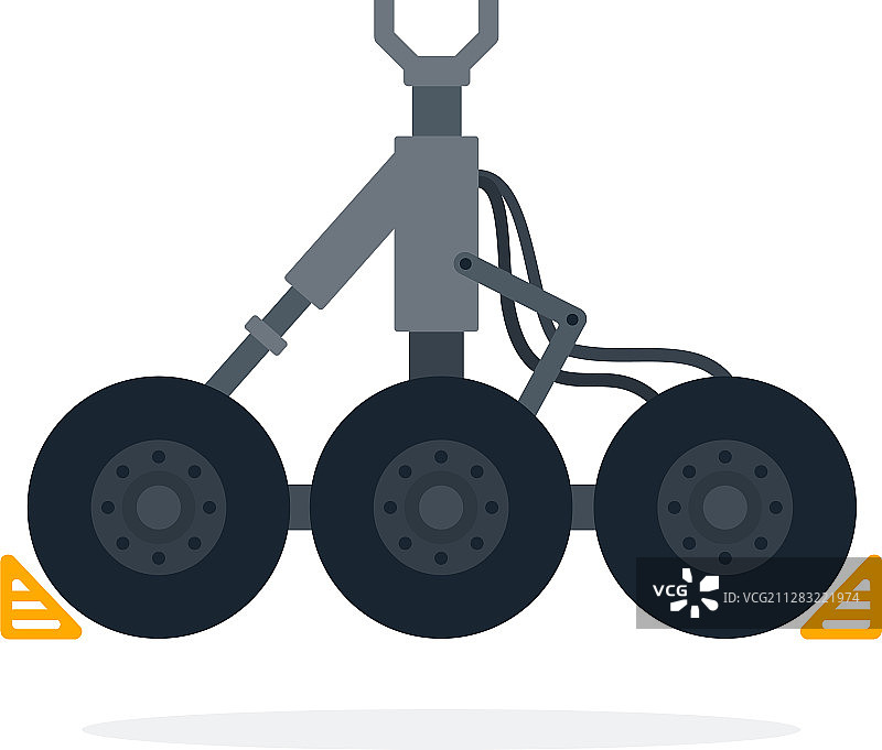 飞机支撑扁平材料设计图片素材