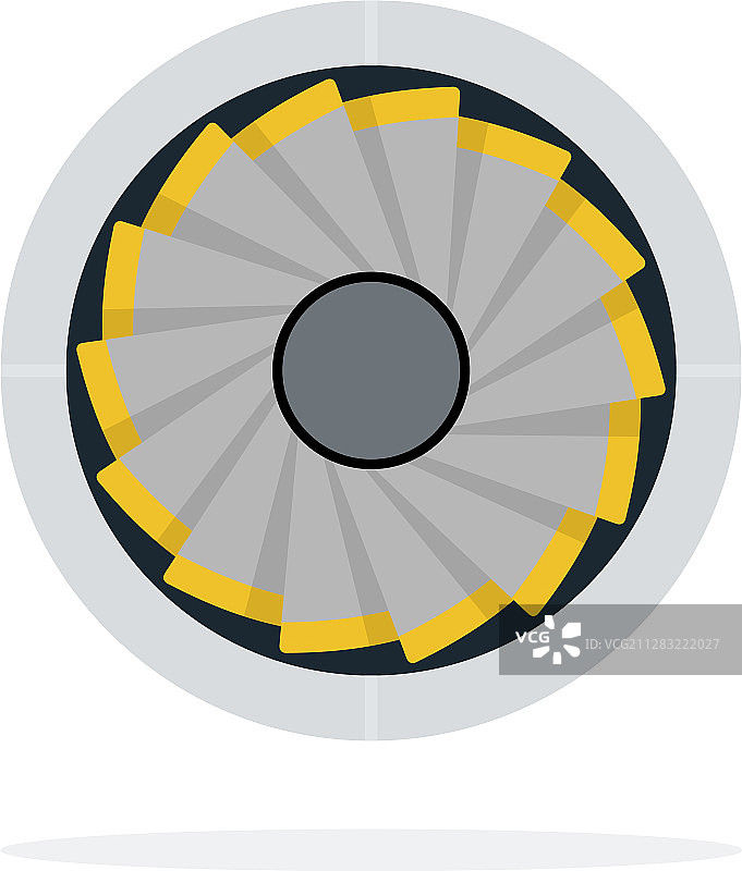 飞机涡轮扁平化设计图片素材
