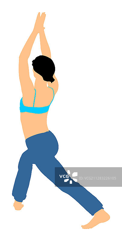 做瑜伽姿势的女人图片素材