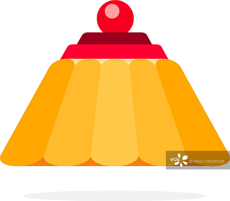 果冻蛋糕扁平风格设计元素（已隔离）图片素材