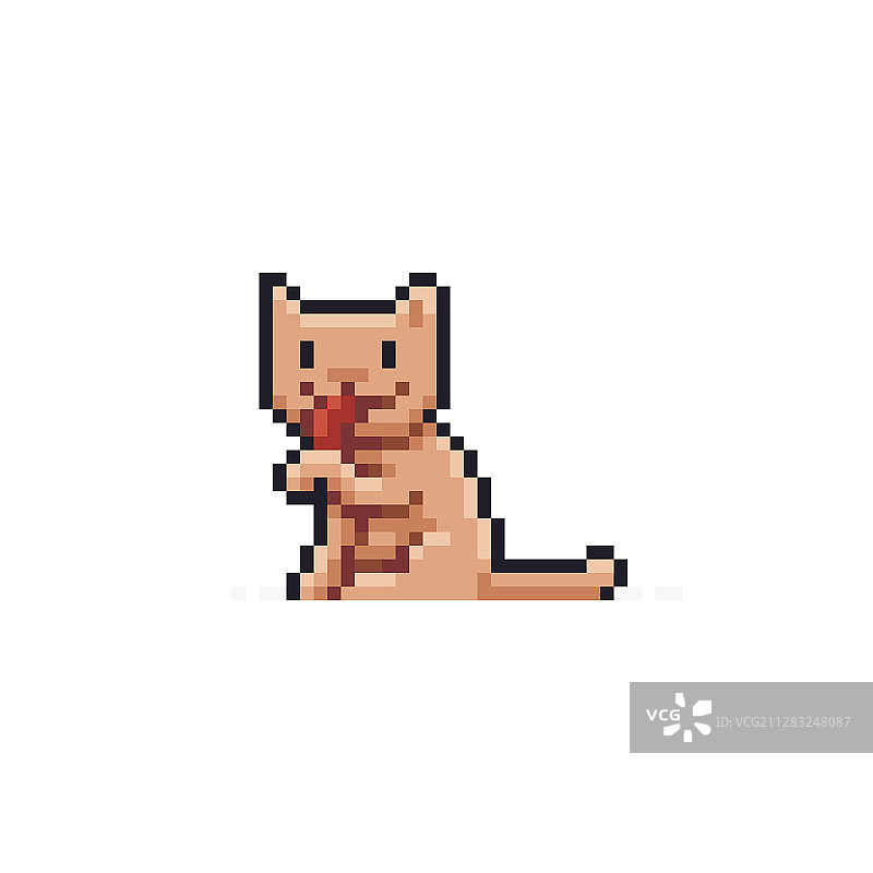 像素艺术猫图片素材