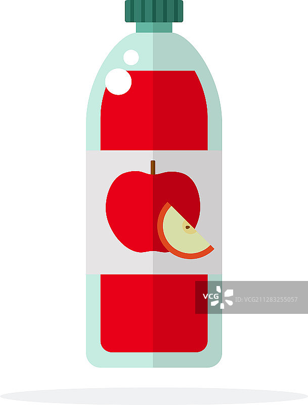 苹果汁红苹果扁平材料设计图片素材