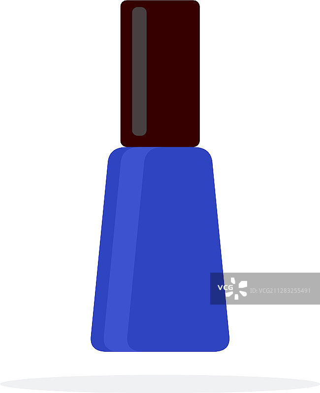 蓝色指甲油扁平风格设计图片素材