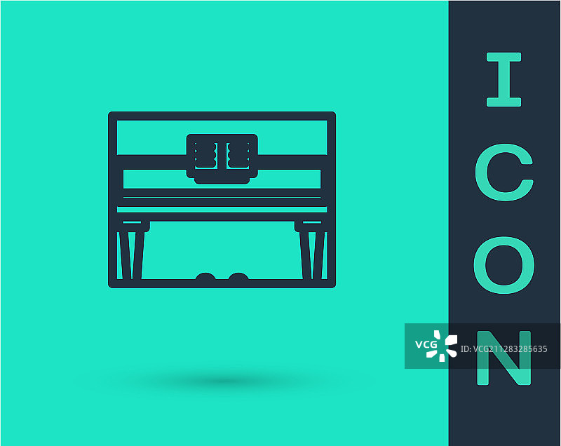 黑色线条大钢琴图标图片素材