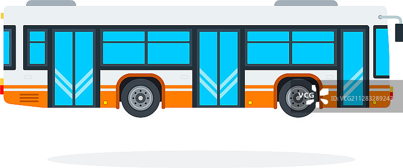 市政巴士扁平风格设计图片素材