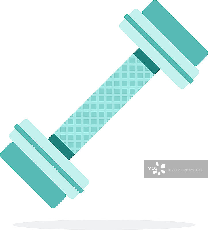 健身房哑铃扁平隔离图片素材