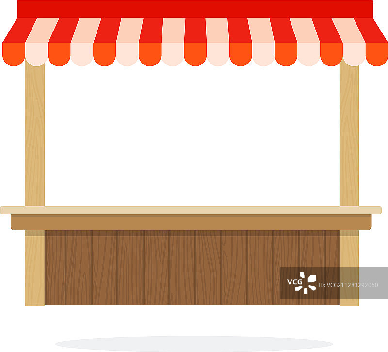 扁平孤立的蔬菜交易帐篷图片素材