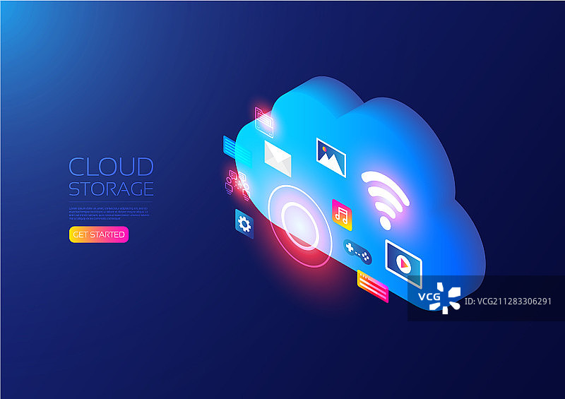 2.5D云服务图片素材