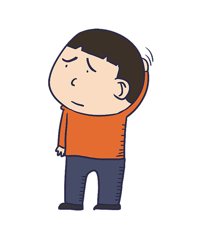 元素：一脸懵的男孩图片素材