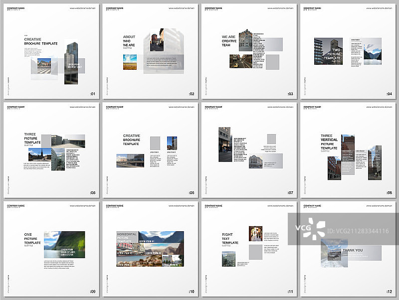 简约灰色宣传册模板图片素材