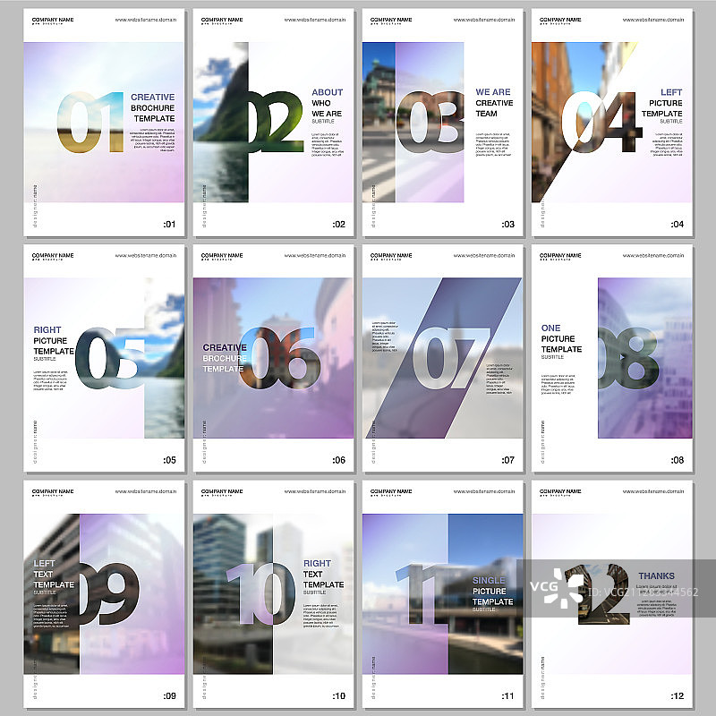 创意数字宣传册模板图片素材