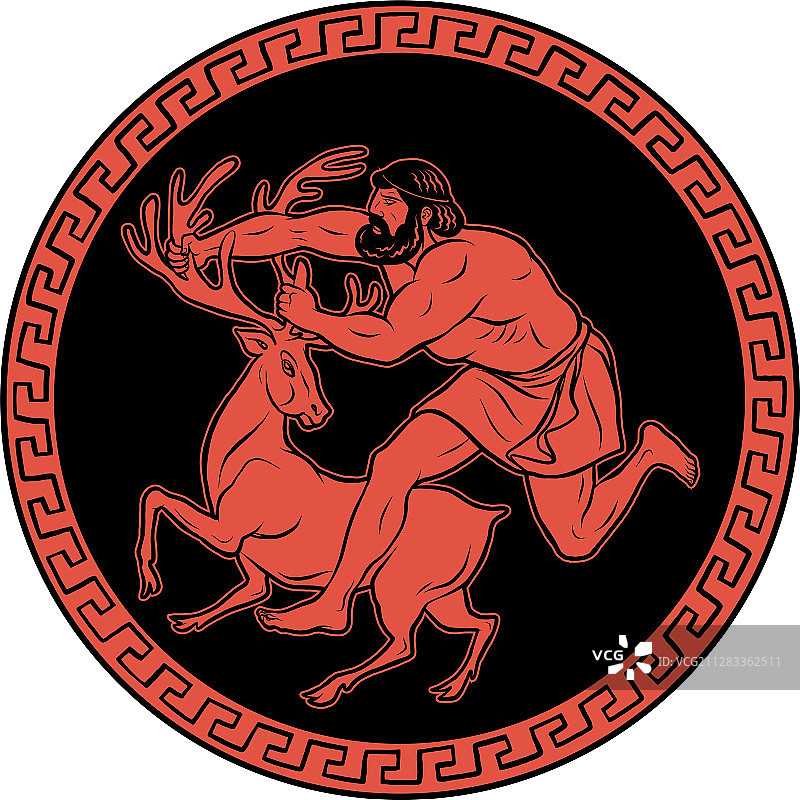 克律涅亚牝鹿，赫拉克勒斯十二项任务图片素材