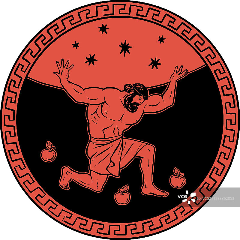 偷窃赫斯珀里得斯金苹果12图片素材