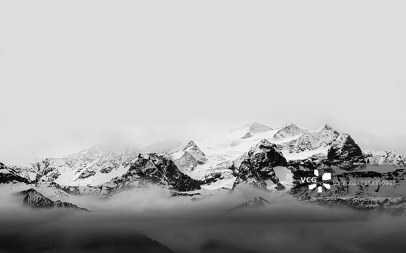 瑞士雪山风光图片素材