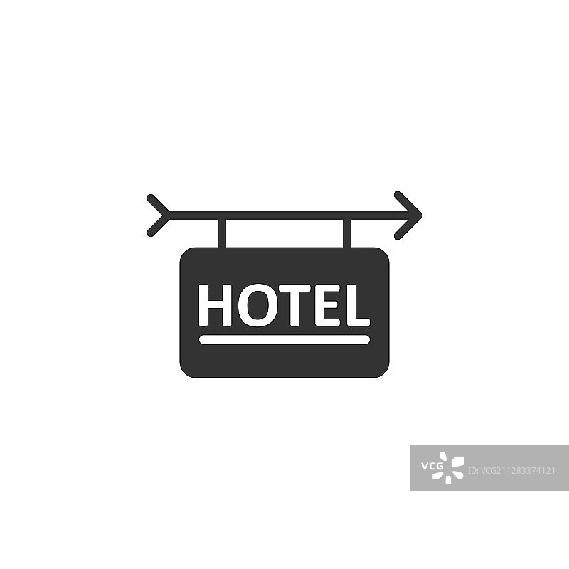 扁平风格酒店标志图标图片素材