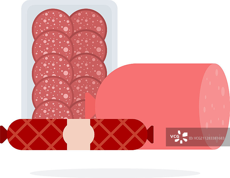 包装中的萨拉米香肠图片素材