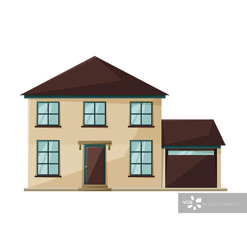 别墅房屋卡通图标图片素材