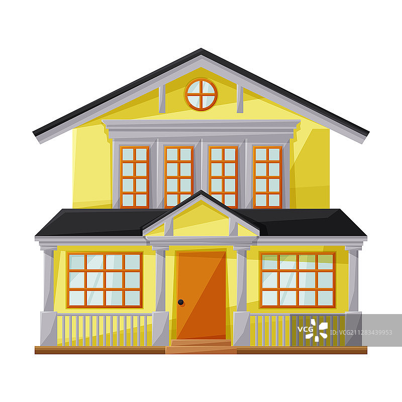 别墅房屋卡通图标图片素材