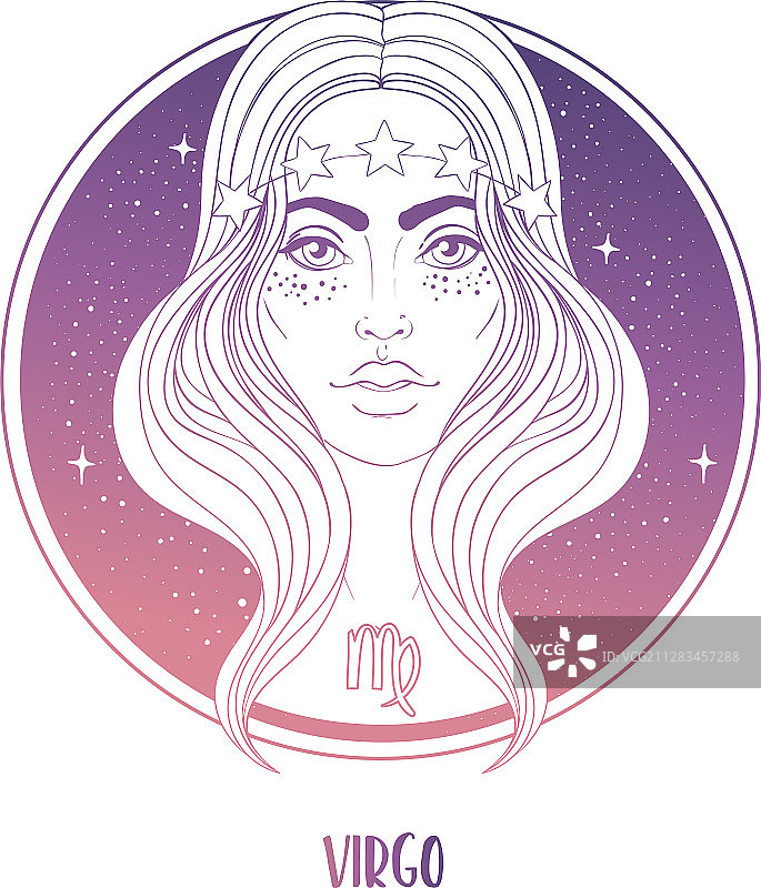 处女座占星符号图片素材