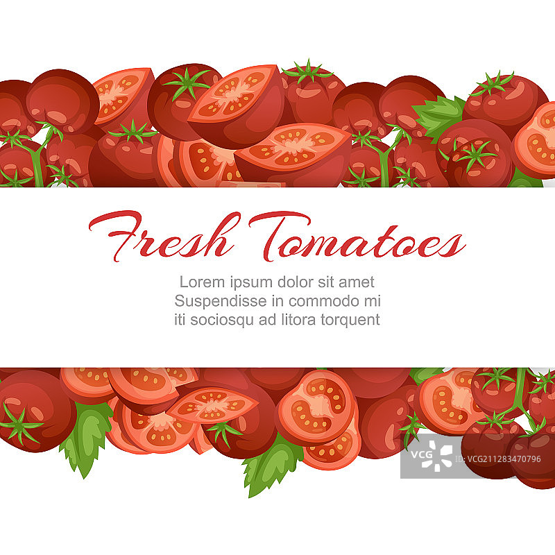 卡通番茄农场新鲜蔬菜图片素材