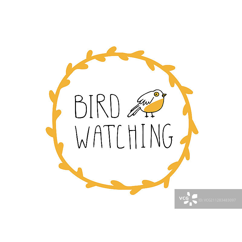 观鸟标志设计图片素材