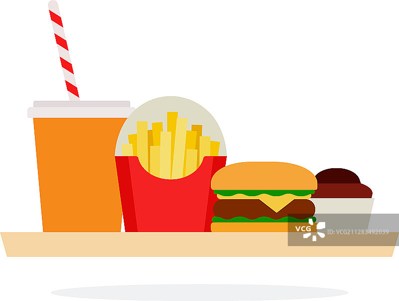 托盘上的快餐图片素材