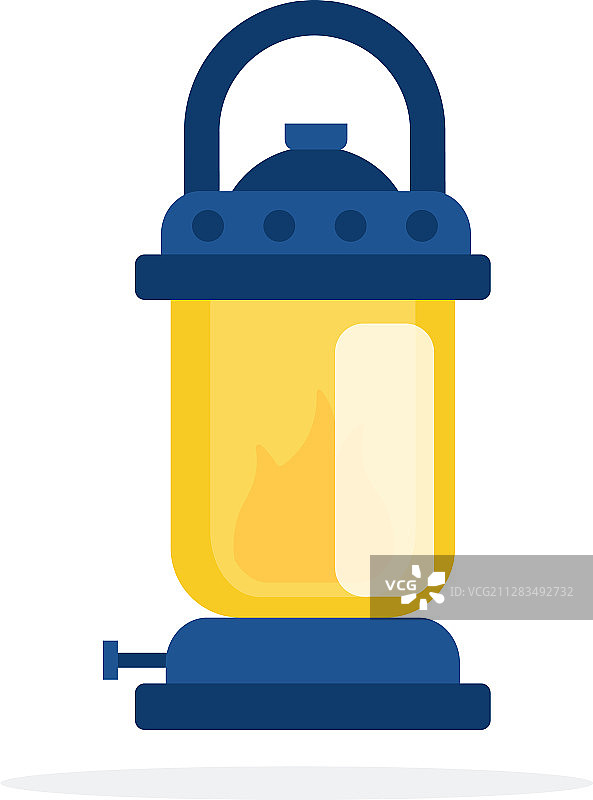 旧台灯把手扁平风格图标图片素材